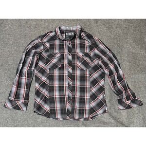 Rerun Men's L Plaid Long Sleeve Shirt